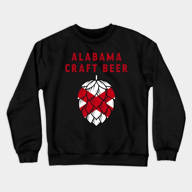 Alabama Craft Beer State Flag United States of Craft Beer T-Shirt Crewneck Sweatshirt by Owl House Creative